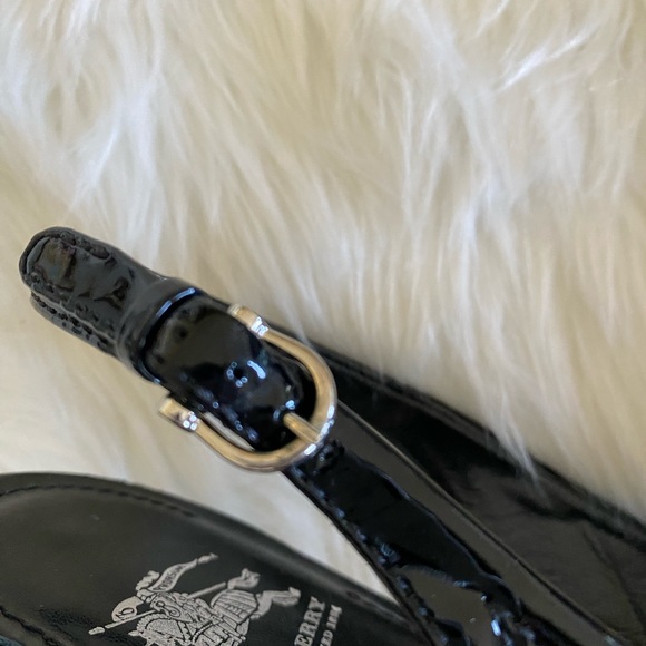 BURBERRY Nova Check slingback open toe flats, Sz. 39.5 - Picture 7 of 11